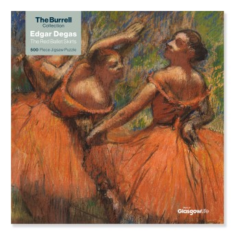 Adult Jigsaw Puzzle Glasgow Museums: Red Ballet Skirts by Edgar Degas (500 pieces)
