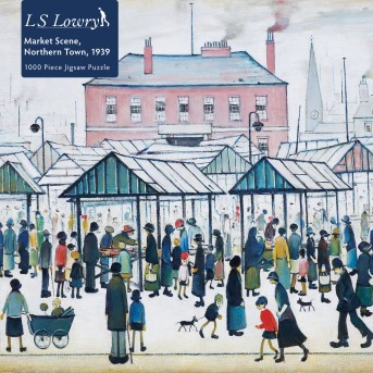 Adult Jigsaw Puzzle L.S. Lowry: Market Scene, Northern Town, 1939
