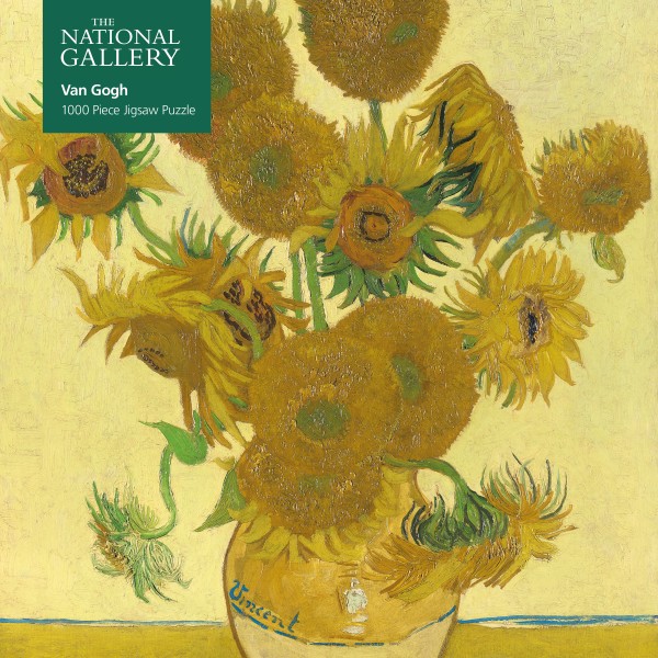 Jeux NATHAN Metallic Puzzle Sunflowers Vincent Van Gogh 1000 France for sale online 
