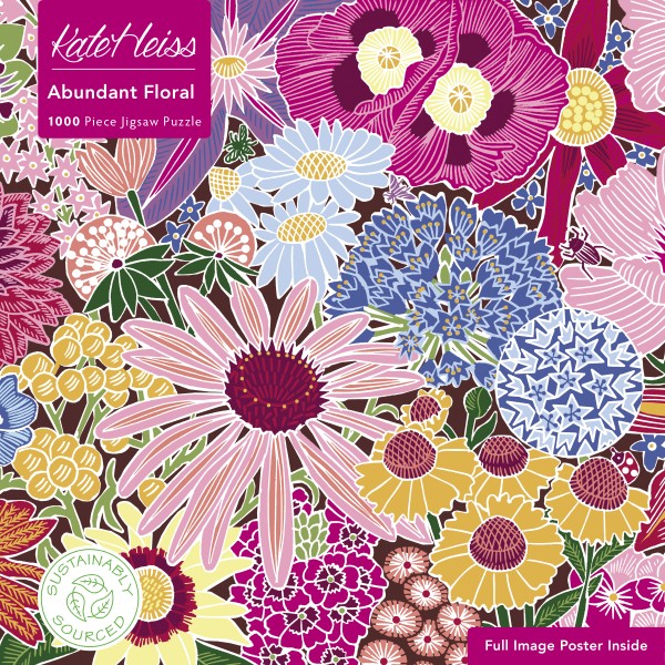 Adult Sustainable Jigsaw Puzzle Kate Heiss: Abundant Floral