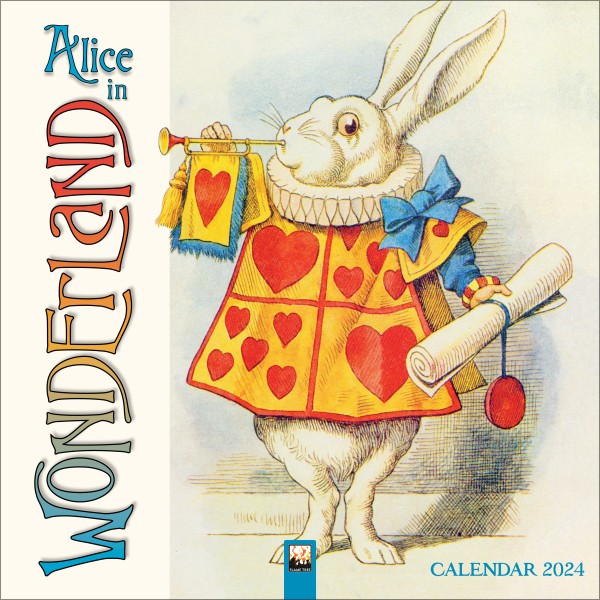 Alice in Wonderland Wall Calendar 2024 (Art Calendar) Flame Tree