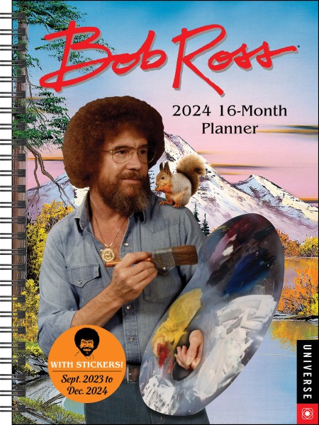 Bob Ross 16-Month 2024 Planner Calendar