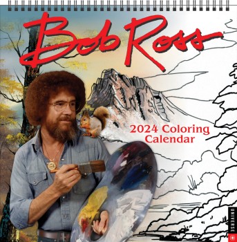 Bob Ross 2024 Coloring Wall Calendar
