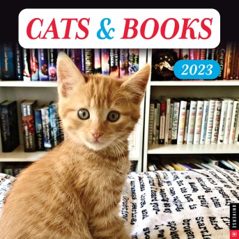Cats & Books 2023 Wall Calendar