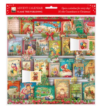 Christmas Bookshelf Advent Calendar (with stickers)