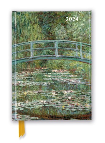 Claude Monet: Bridge over a Pond of Waterlilies 2024 Luxury Diary - Page to View with Notes