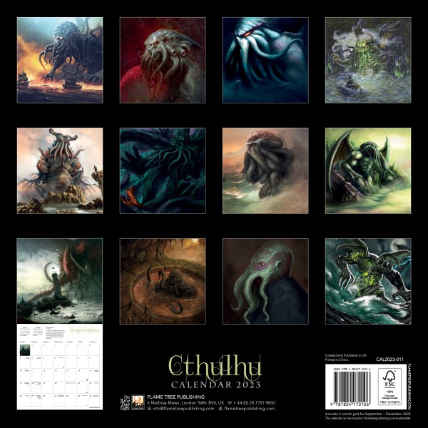 Cthulhu Wall Calendar 2023 (Art Calendar) Flame Tree Publishing
