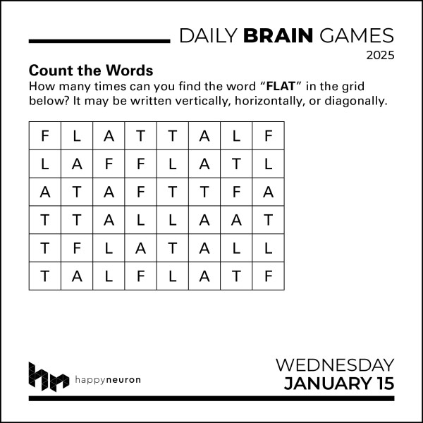 Daily Brain Games 2025 DaytoDay Calendar Flame Tree Publishing