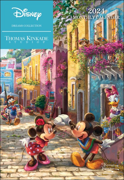 Disney Dreams Collection by Thomas Kinkade Studios: 12-Month 2024 Monthly Pocket Planner Calendar