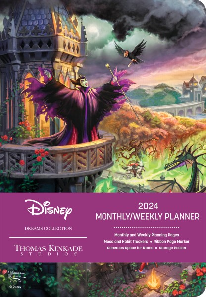 Disney Dreams Collection by Thomas Kinkade Studios 12-Month 2024 Monthly/Weekly Planner Calendar