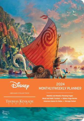 Disney Dreams Collection by Thomas Kinkade Studios 12-Month 2024 Monthly/Weekly Planner Calendar