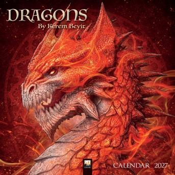 Dragons by Kerem Beyit Wall Calendar 2027 (Art Calendar)