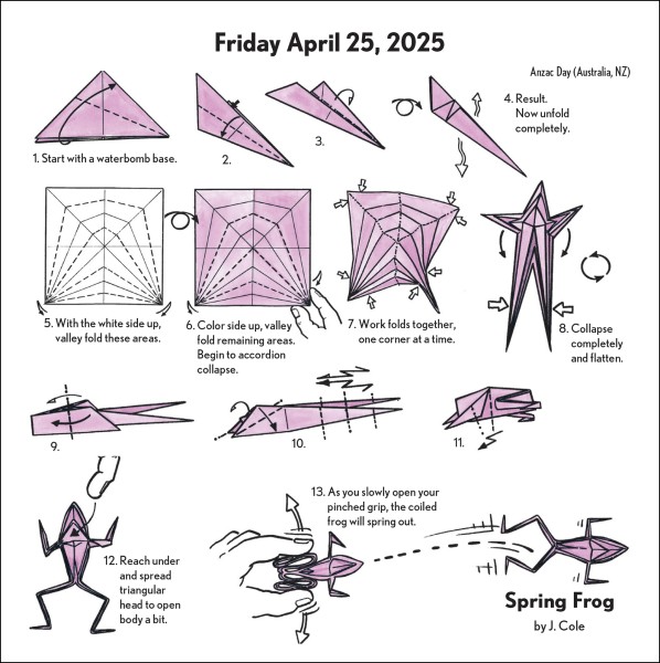 Easy Origami 2025 FoldADay Calendar Flame Tree Publishing