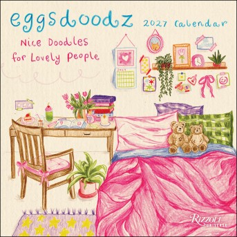 Eggsdoodz 2027 Wall Calendar (Includes Stickers)