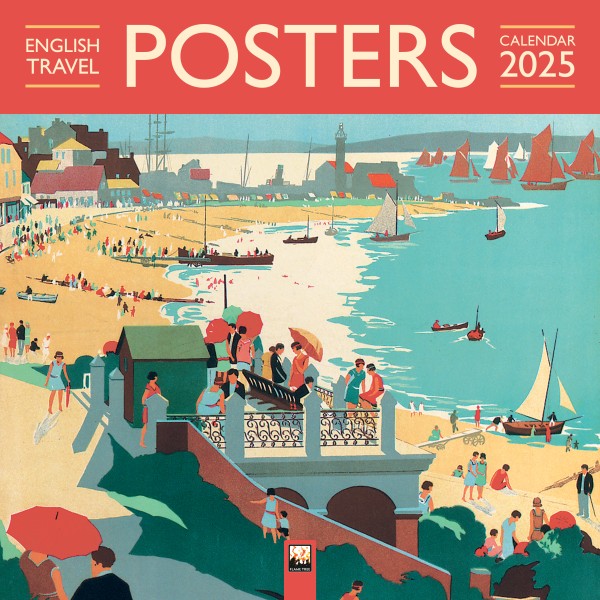 English Travel Posters Wall Calendar 2025 (Art Calendar) Flame Tree