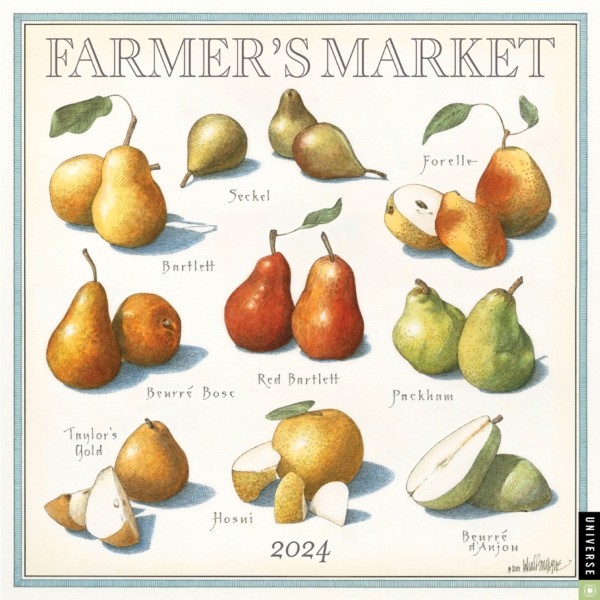 Farmer’s Market 2024 Wall Calendar Flame Tree Publishing