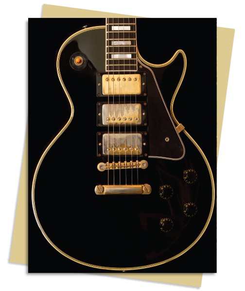 Gibson Les Paul Black Guitar Greeting Card Pack
