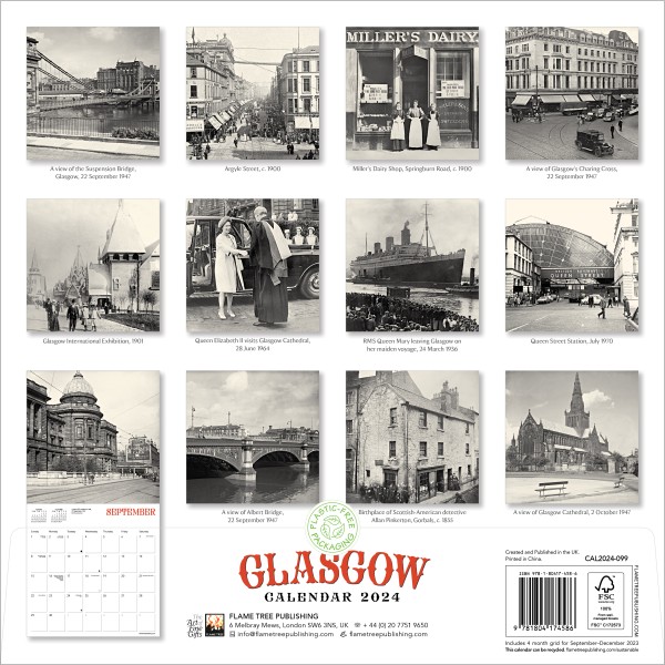 Glasgow Heritage Wall Calendar 2025 (Art Calendar) Flame Tree Publishing