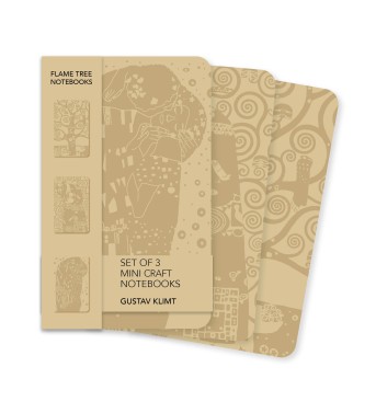 Gustav Klimt Set of 3 Mini Craft Notebooks