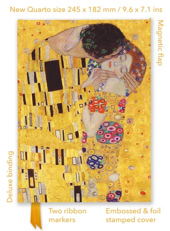 Gustav Klimt: The Kiss (Foiled Quarto Journal)
