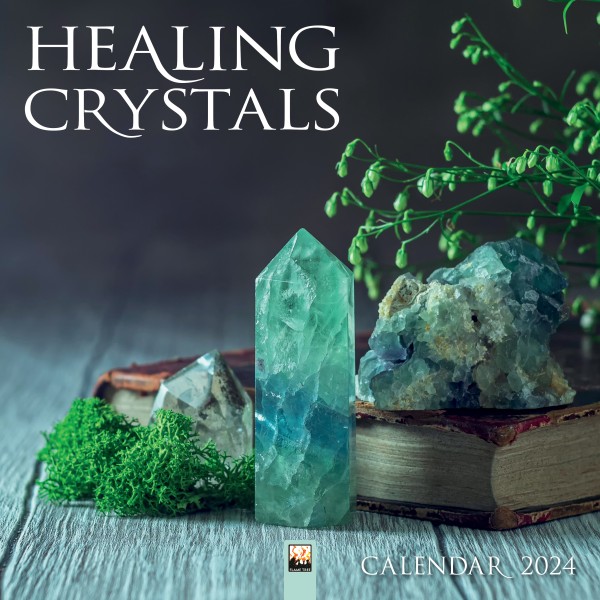 Healing Crystals Wall Calendar 2024 (Art Calendar) - Flame Tree Publishing