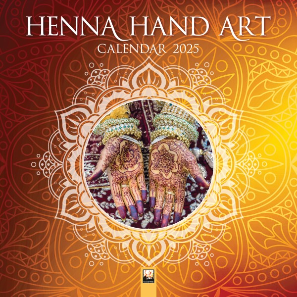 Henna Hand Art Wall Calendar 2025 (Art Calendar) Flame Tree Publishing