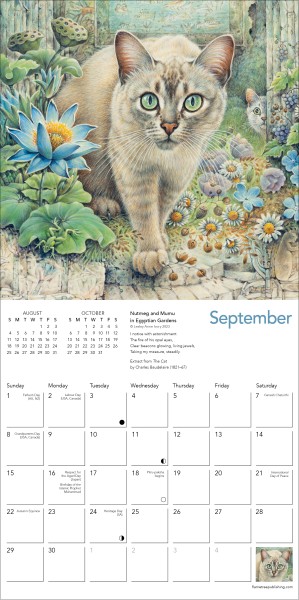 Ivory Cats by Lesley Anne Ivory Mini Wall Calendar 2024 (Art