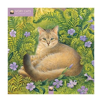 Ivory Cats by Lesley Anne Ivory Mini Wall Calendar 2027 (Art Calendar)