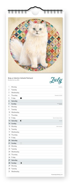 Ivory Cats by Lesley Anne Ivory Wall Calendar 2024 (Art Calendar