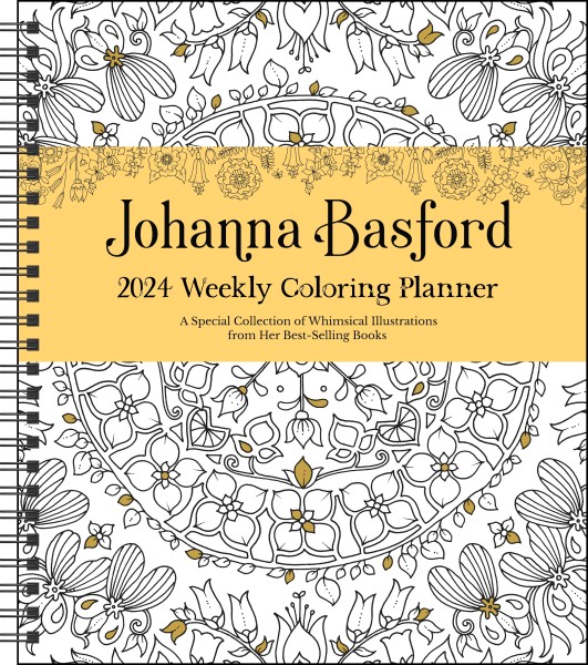 Johanna Basford 12-Month 2024 Coloring Weekly Planner Calendar