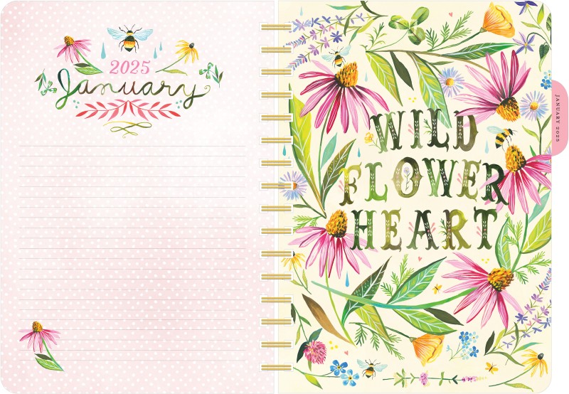 Katie Daisy 2025 Deluxe Weekly Planner Flame Tree Publishing
