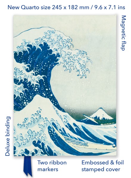 Katsushika Hokusai: The Great Wave (Foiled Quarto Journal)