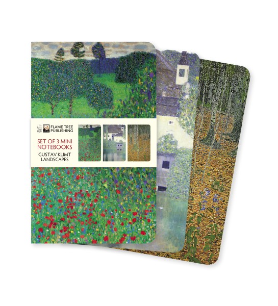 Klimt Landscapes Set of 3 Mini Notebooks