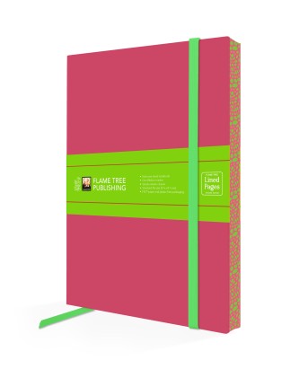 Lipstick Pink & Lime Green Artisan Paperback Notebook