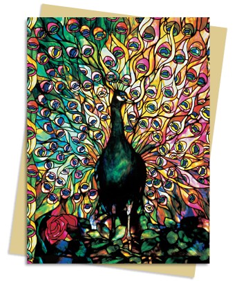 Louis Comfort Tiffany: Displaying Peacock Greeting Card Pack