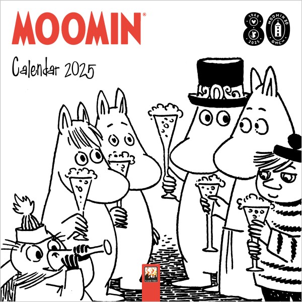 Moomin Comic Strip Mini Wall Calendar 2025 (Art Calendar) Flame Tree