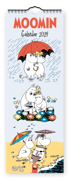 Moomin: Moomin & Snorkmaiden Slim Calendar 2024 (Art Calendar)