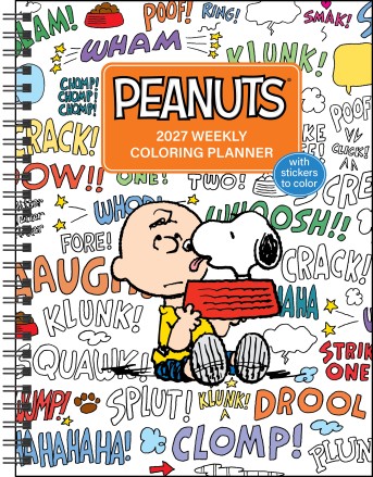PEANUTS® 2027 Monthly/Weekly Coloring Calendar with Stickers to Color