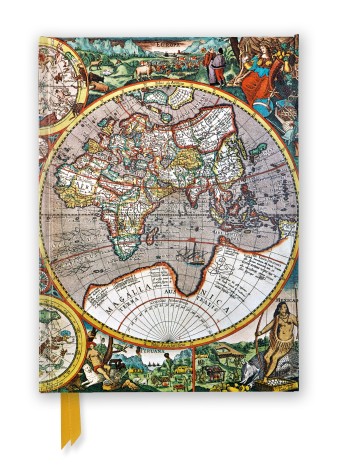Pieter van den Keere: Antique Map of the World (Foiled Journal)