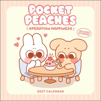Pocket Peaches 2027 Wall Calendar with Stickers