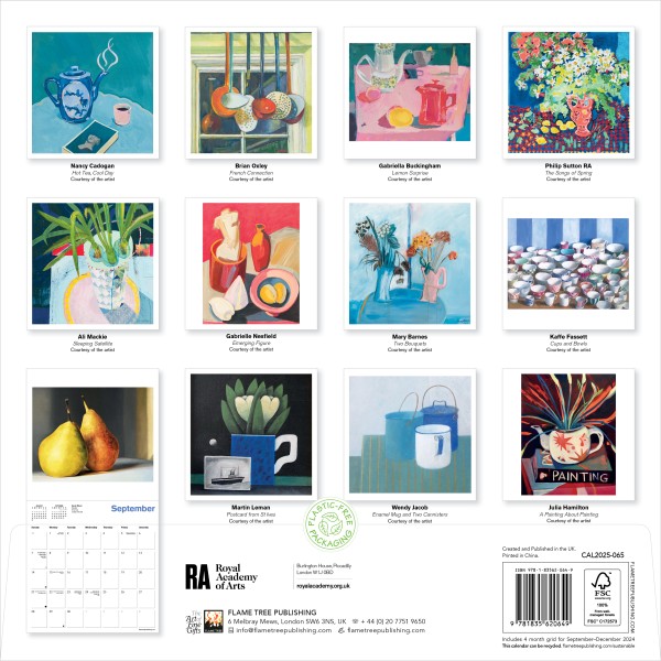 Royal Academy of Arts Wall Calendar 2025 (Art Calendar) Flame Tree
