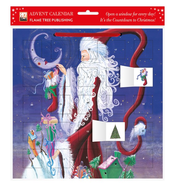 Santa and the Moon advent calendar (with stickers)