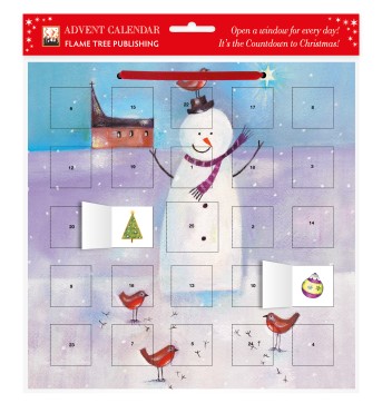 Snowman and Robin advent calendar (with stickers)