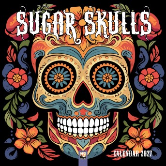 Sugar Skulls Wall Calendar 2027 (Art Calendar)