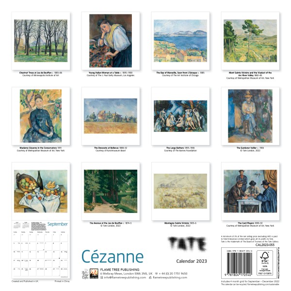 Tate Cézanne Wall Calendar 2023 (Art Calendar) Flame Tree Publishing