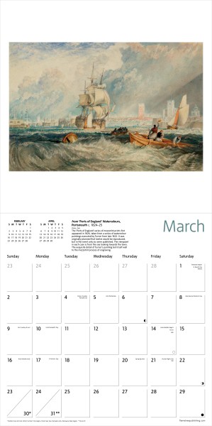 Tate: J M W Turner Seascapes Wall Calendar 2025 (Art Calendar) Flame Tate: J M W Turner Seascapes Wall Calendar 2025 (Art Calendar) Flame