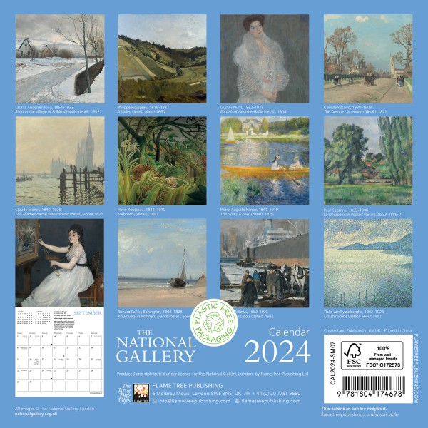 The National Gallery Mini Wall Calendar 2024 (Art Calendar) Flame