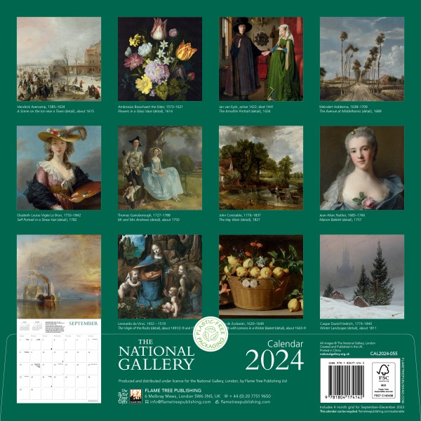 The National Gallery Wall Calendar 2025 (Art Calendar) Flame Tree