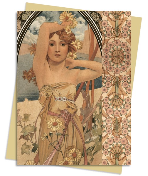 The Times of the Day (Mucha) Greeting Card Pack