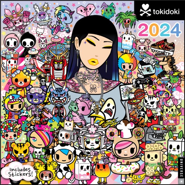 tokidoki 2024 Wall Calendar (w/ Stickers)